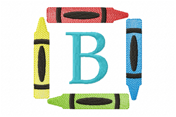 Crayons Frame Monogram Letter B Review