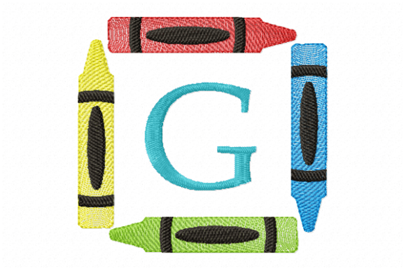 Crayons Frame Monogram Letter G: Business Review