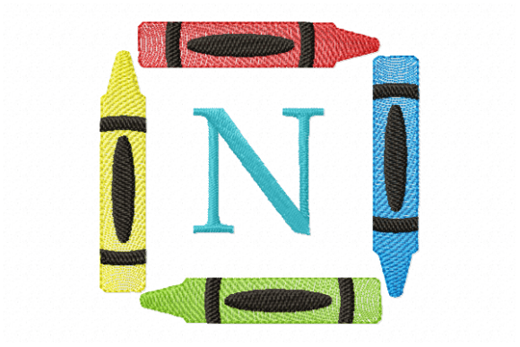 Crayons Frame Monogram Letter N Review