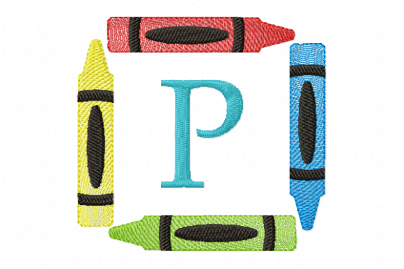 Crayons Frame Monogram Letter P Review
