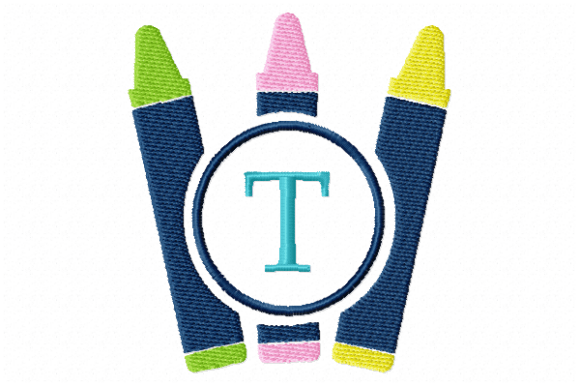 Crayons Frame Monogram Letter T Review