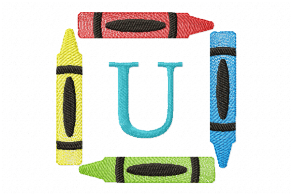 Crayons Frame Monogram Letter U Review