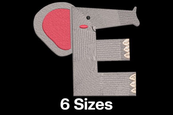 Funny Elephant Alphabet Letter E Design Review