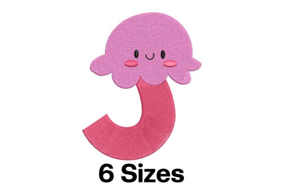 Funny Jellyfish Letter J: Embroidery Design Review