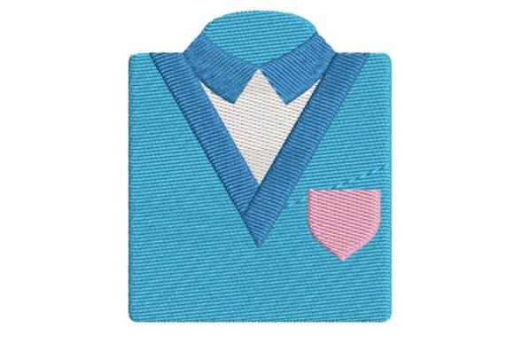 Stylized School Uniform Shirt Embroidery Design